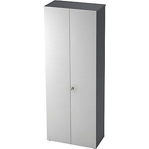 Aktenschrank, Flügeltüren, 5 Fachböden, graphit / alusilber.