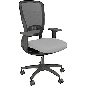 Bürodrehstuhl MOTION, Netzrückenlehne, dunkelgrau, grau.