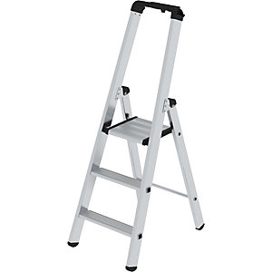 Stufen-Stehleiter, einseitig, Standard-Ausführung, 3 Stufen.