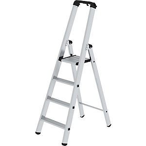 Stufen-Stehleiter, einseitig, Standard-Ausführung, 4 Stufen.