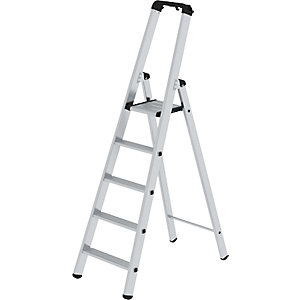 Stufen-Stehleiter, einseitig, Standard-Ausführung, 5 Stufen.