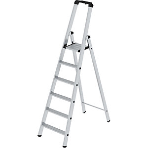 Stufen-Stehleiter, einseitig, Standard-Ausführung, 6 Stufen.