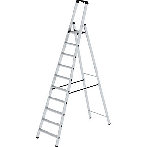 Stufen-Stehleiter, einseitig, Standard-Ausführung, 10 Stufen.