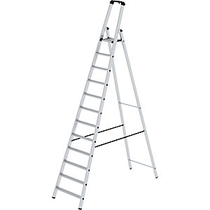 Stufen-Stehleiter, einseitig, Standard-Ausführung, 12 Stufen.