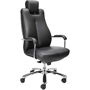 Bürostuhl 24h SONATA, mit Kopfstütze, Kopfstütze verstellbar, Leder.