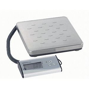 Paketwaage MAULcargo, separates Bedienpult, Wägebereich bis 120 kg, Ablesbarkeit 50 g, Wägeplatte 270 x 270 mm.