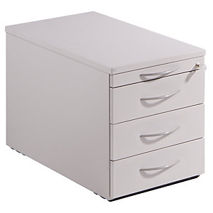 THEA - Rollcontainer, Utensilienschub, 3 Materialschübe, lichtgrau.