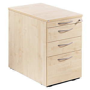 THEA - Standcontainer, Utensilienschub, 2 Materialschübe, Hängeregistratur, Ahorn-Dekor.