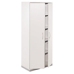 THEA - Flügeltürschrank, 4 Fachböden, 5 Ordnerhöhen, altweiß.