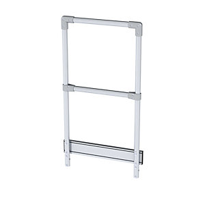 Geländer für Plattform, stirnseitig, Höhe 1100 mm, für Breite 600 mm.