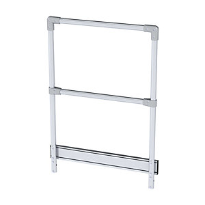 Geländer für Plattform, stirnseitig, Höhe 1100 mm, für Breite 800 mm.