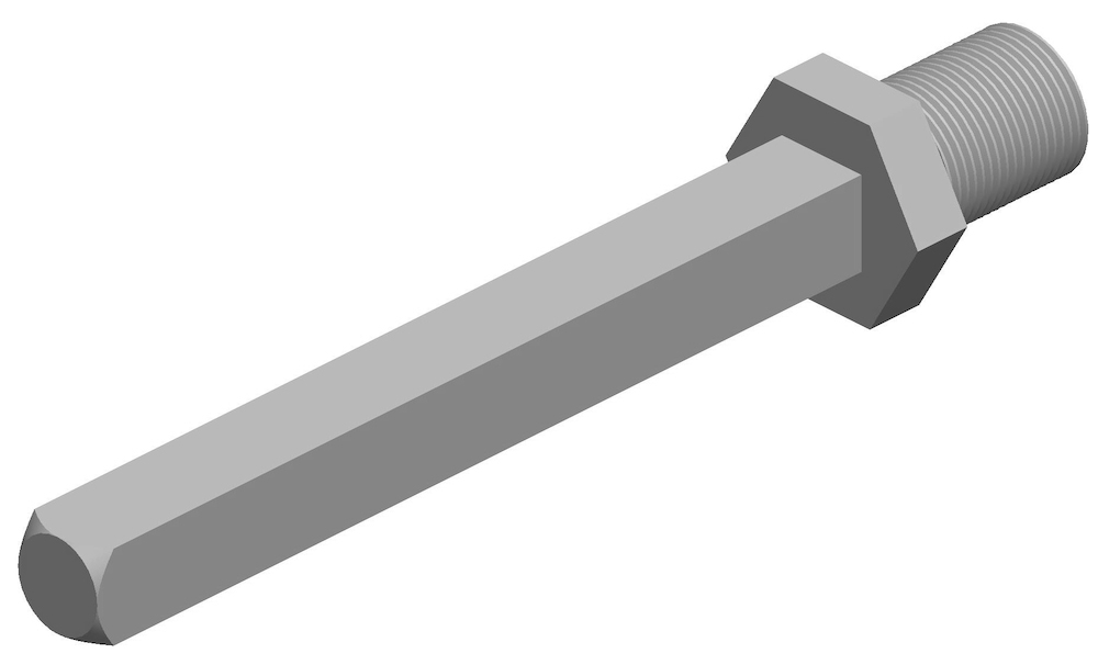 HERMAT Wechselstift für Türdrücker 4208.V, VK 8 mm, Eisen
